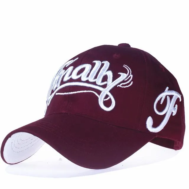 100% Cotton Letter Embroidery Casual Snapback Unisex Baseball Cap