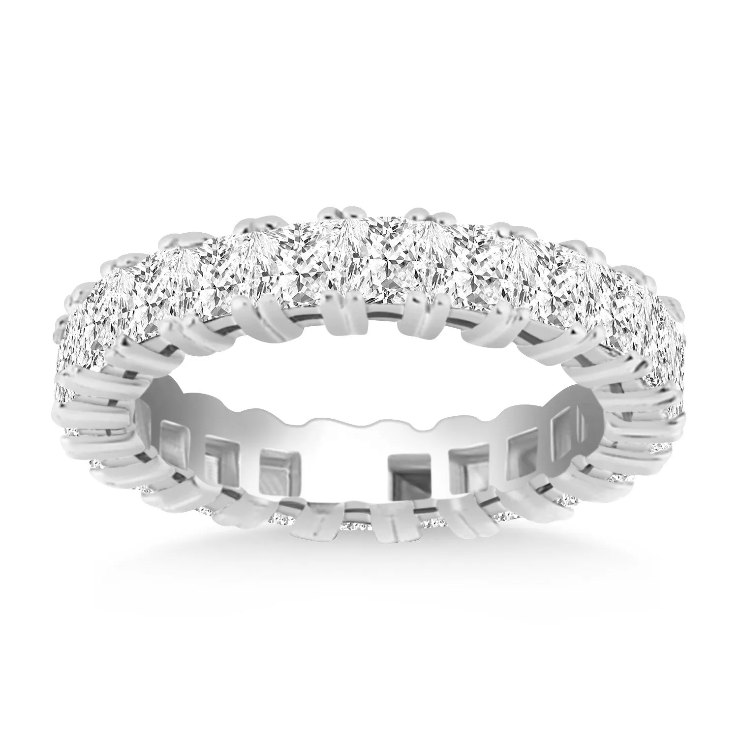 14k White Gold Princess Cut Diamond Eternity Ring-rxd69046y28bt