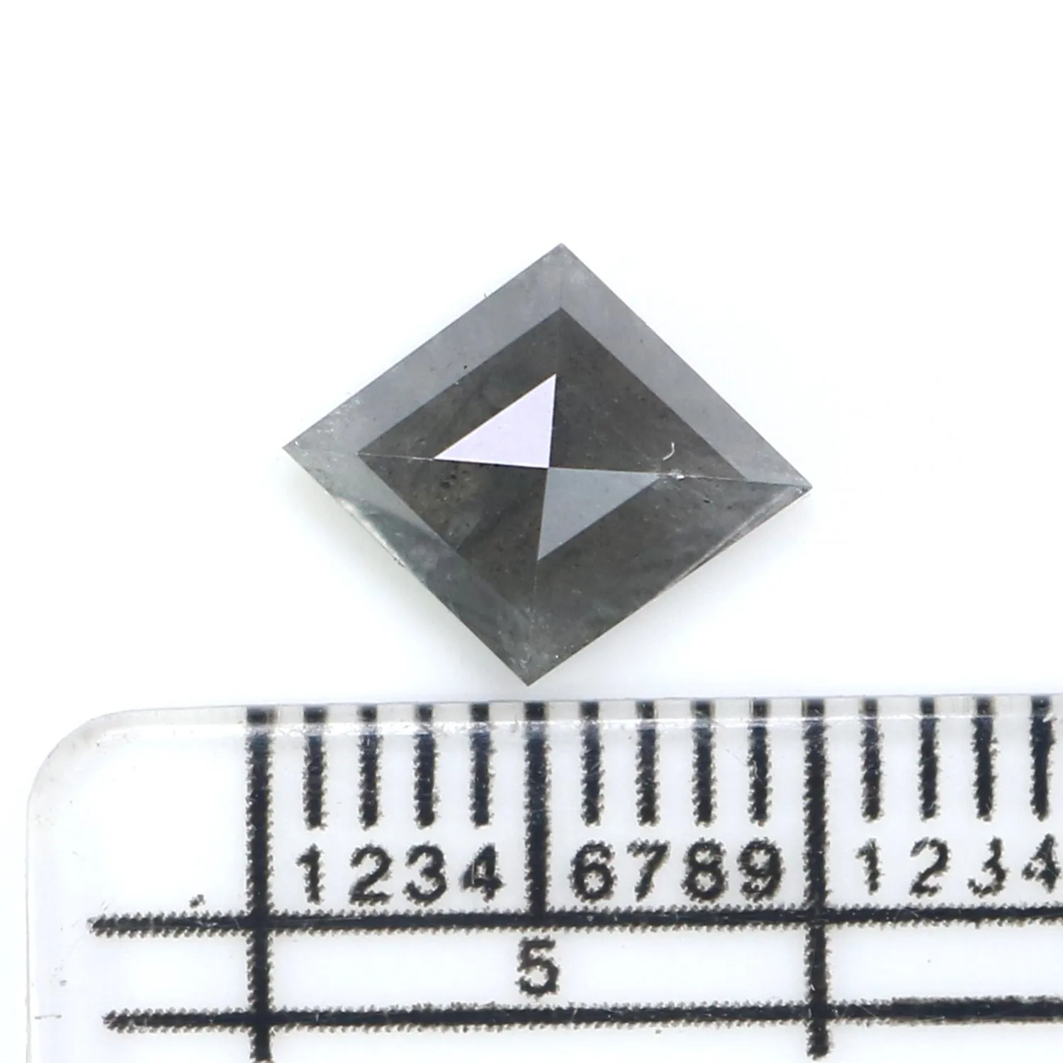 1.50 CT Natural Loose Kite Shape Diamond Salt And Pepper Kite Shape Diamond 9.60 MM Natural Black Grey Color Kite Rose Cut Diamo