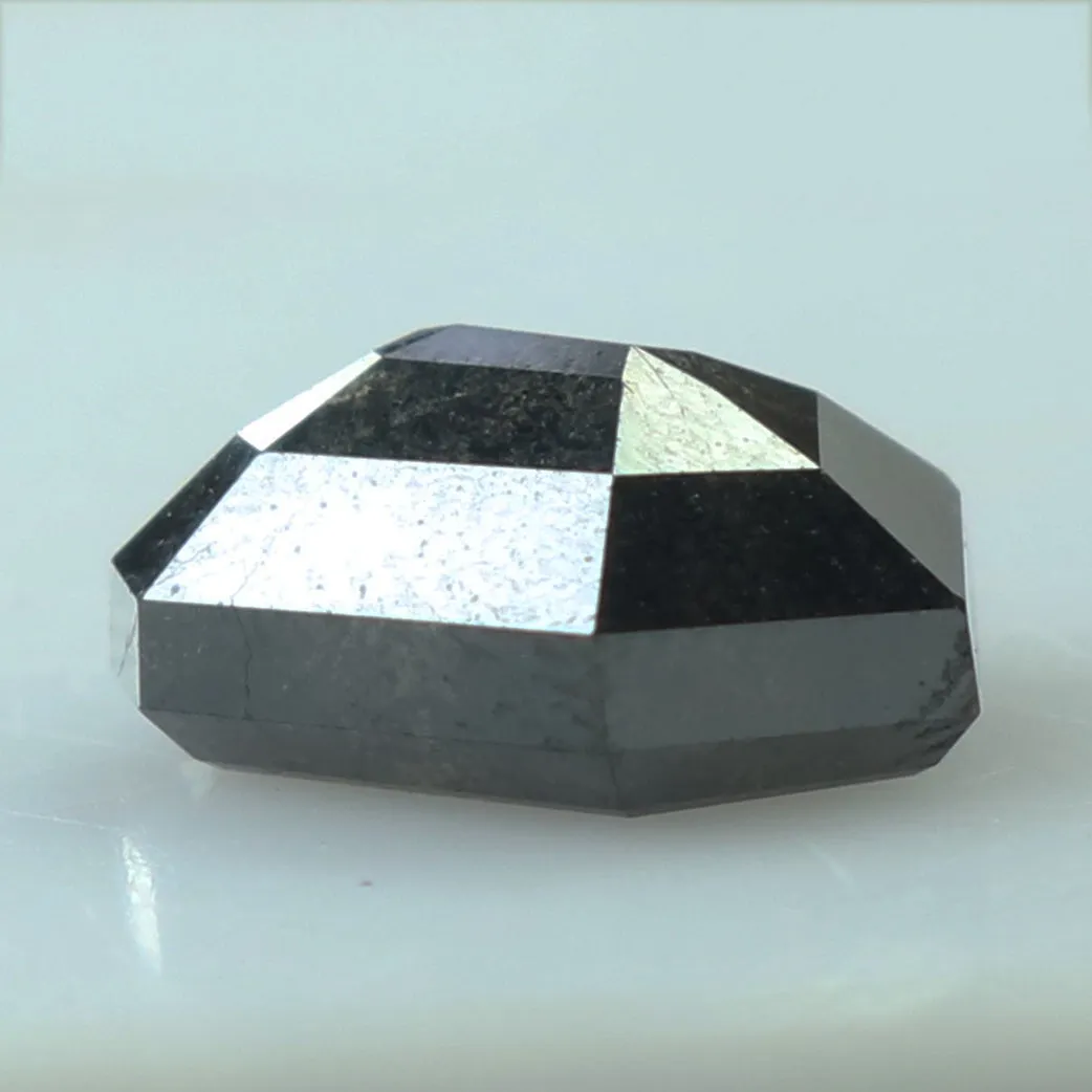 2.05 Ct Natural Loose Shield Shape Diamond Salt And Pepper Shield Cut Diamond 8.50 MM Black Gray Color Shield Shape Rose Cut Dia