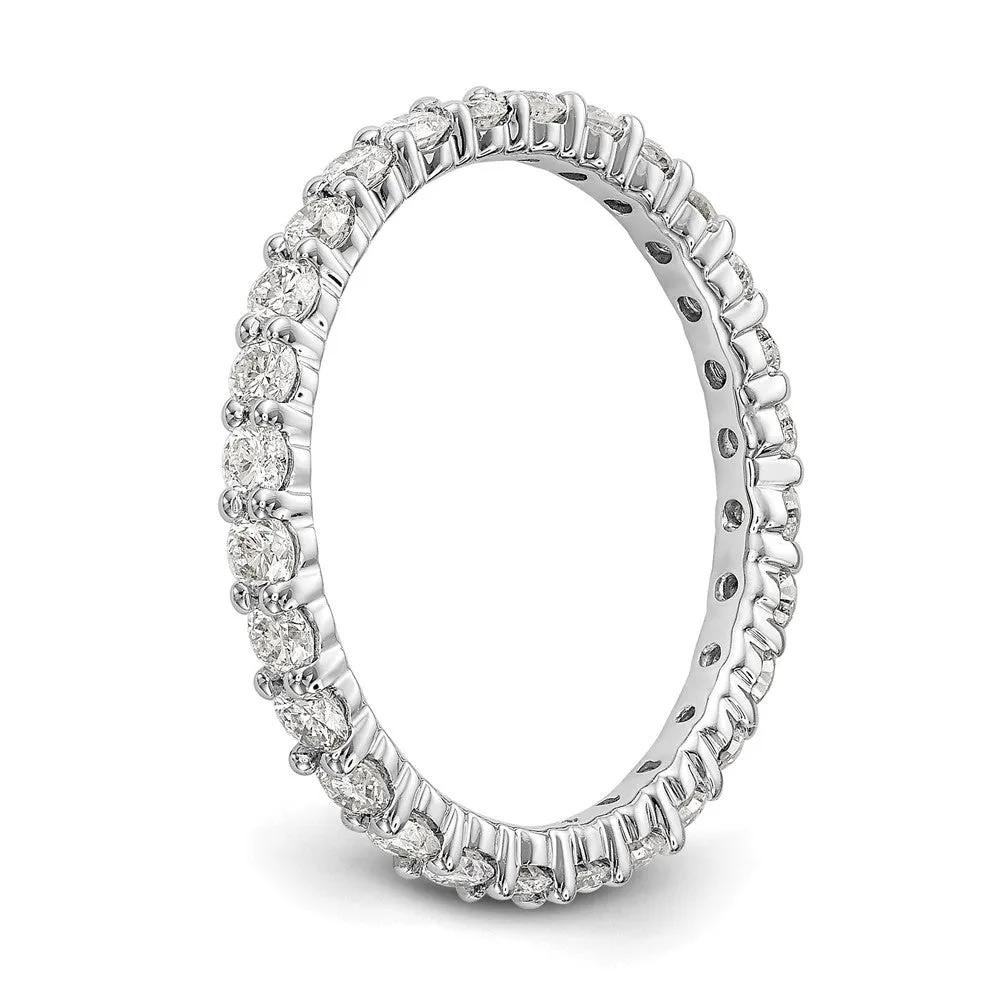 2mm 14K White Gold 1.0 Ctw Lab-Created Diamond Eternity Band