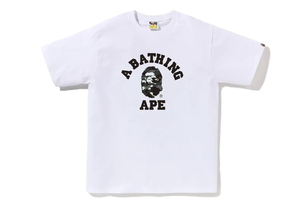 A BATHING APE  |Crew Neck Unisex Street Style Cotton Short Sleeves Logo