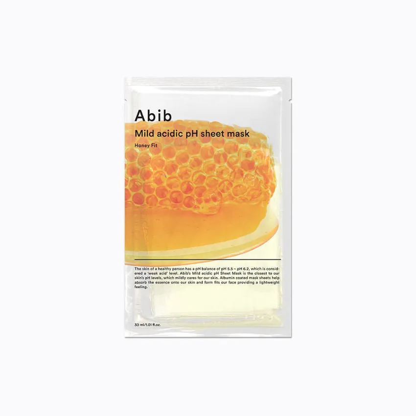 Abib Mild Acidic PH  Sheet Mask Honey Fit - 10 Sheets