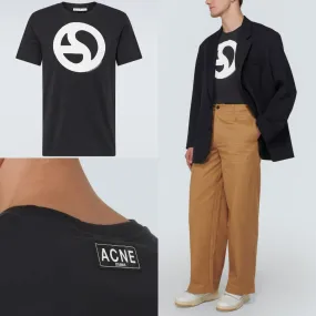 Acne Studios  |Crew Neck Flower Patterns Unisex Blended Fabrics