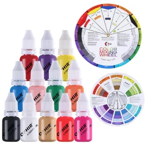 Acrylic Nail Airbrush Ink Pigment Paint With Color Wheel 10ml / Bottle