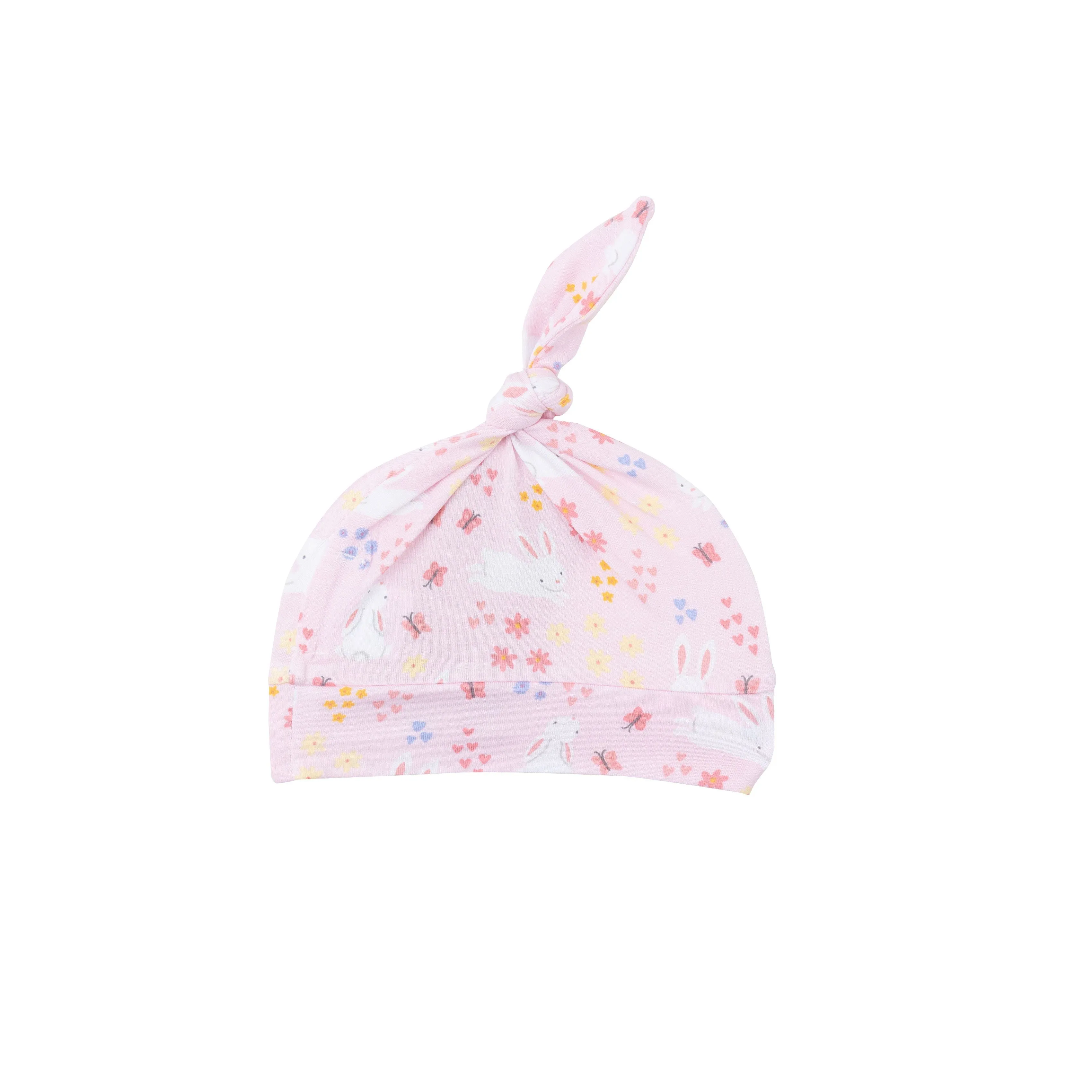 Angel Dear - Pink Bunny Meadow Knotted Hat