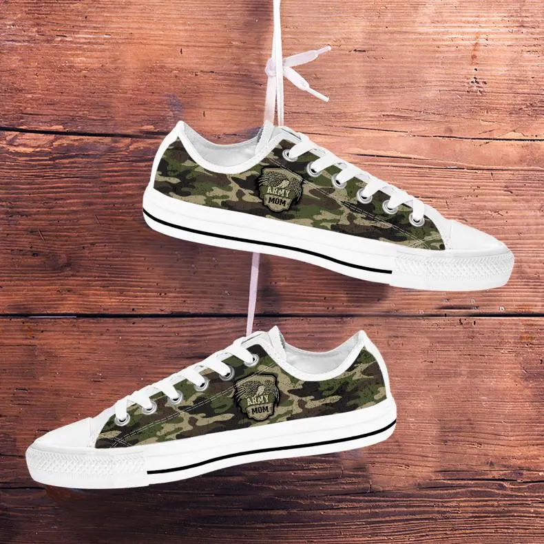 Army Mom and Army Dad Camouflage Low Top Shoes