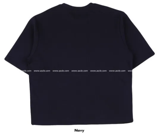 ASCLO  |Crew Neck Unisex Street Style Plain Cotton Short Sleeves