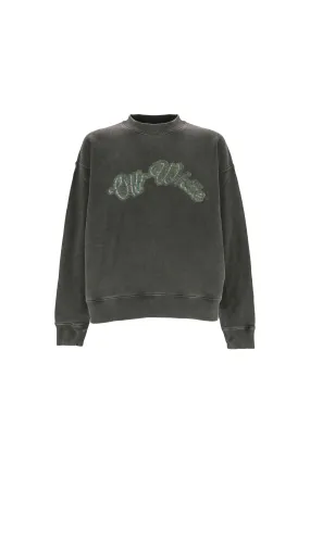 Bacchus Print Skate Crewneck Sweatshirt - Black