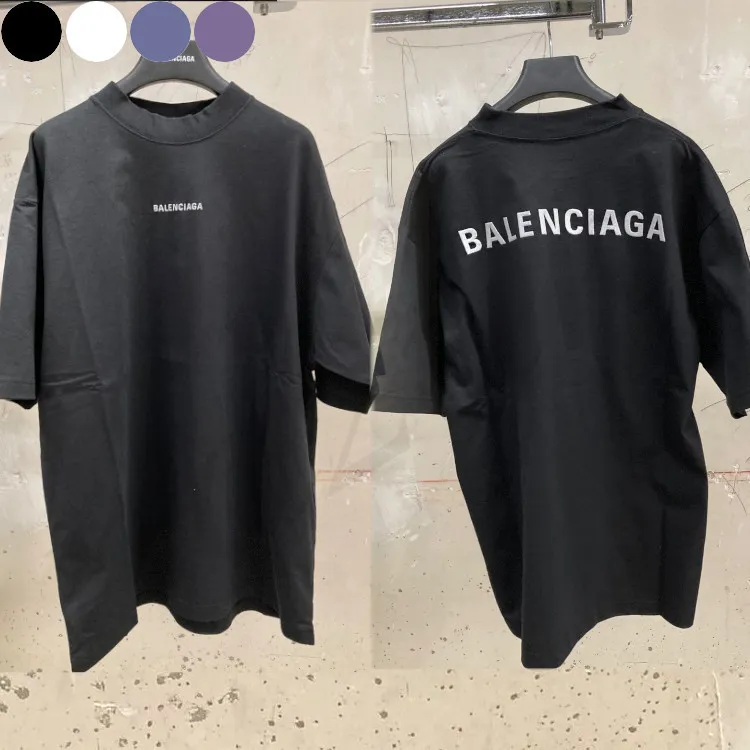 BALENCIAGA  |Crew Neck Unisex Cotton Short Sleeves Logo Luxury