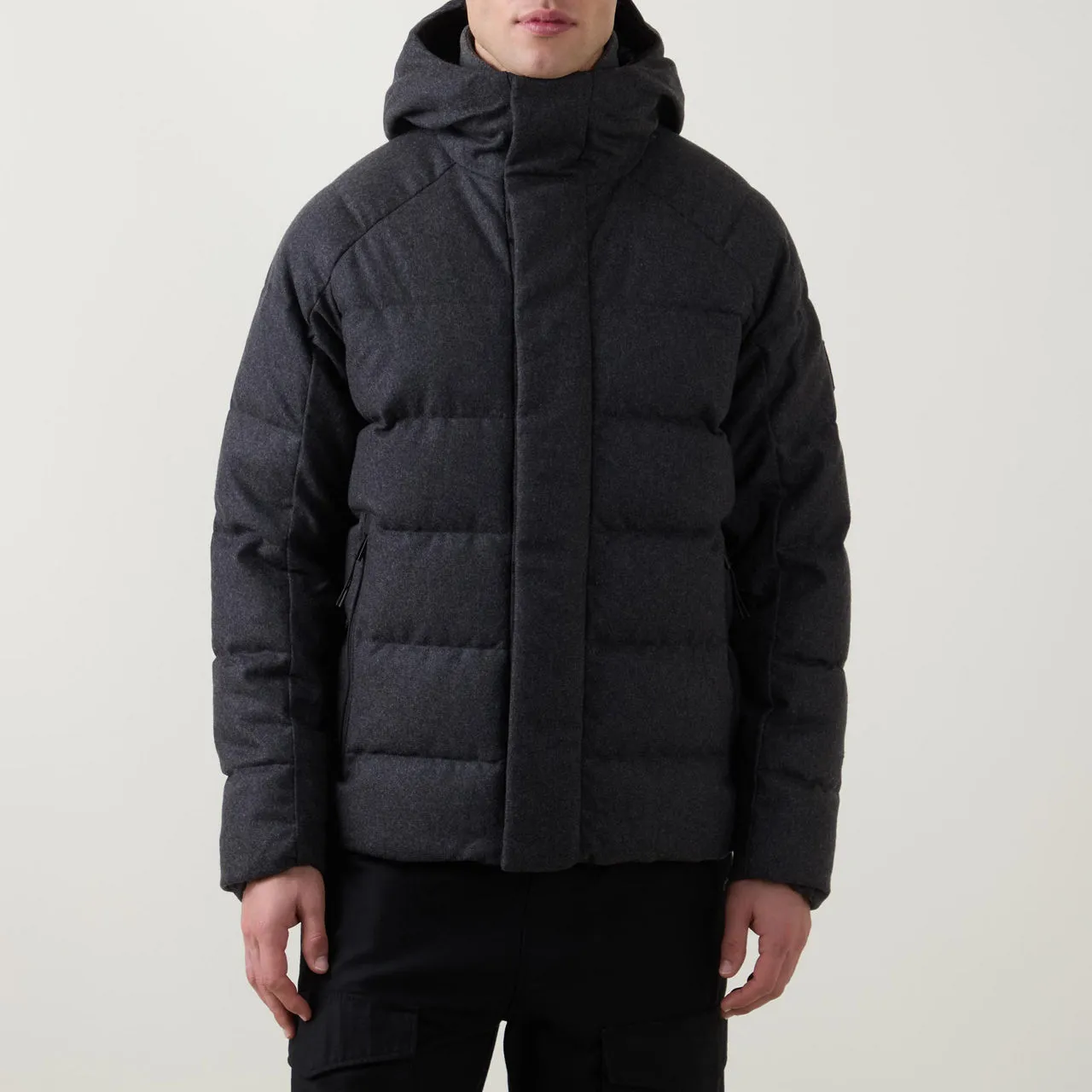 BELSTAFF Apex Tweed Puffer Jacket - Charcoal