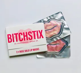 BITCHSTIX Rose Gold Lip Restoration Mask, 2 Pack