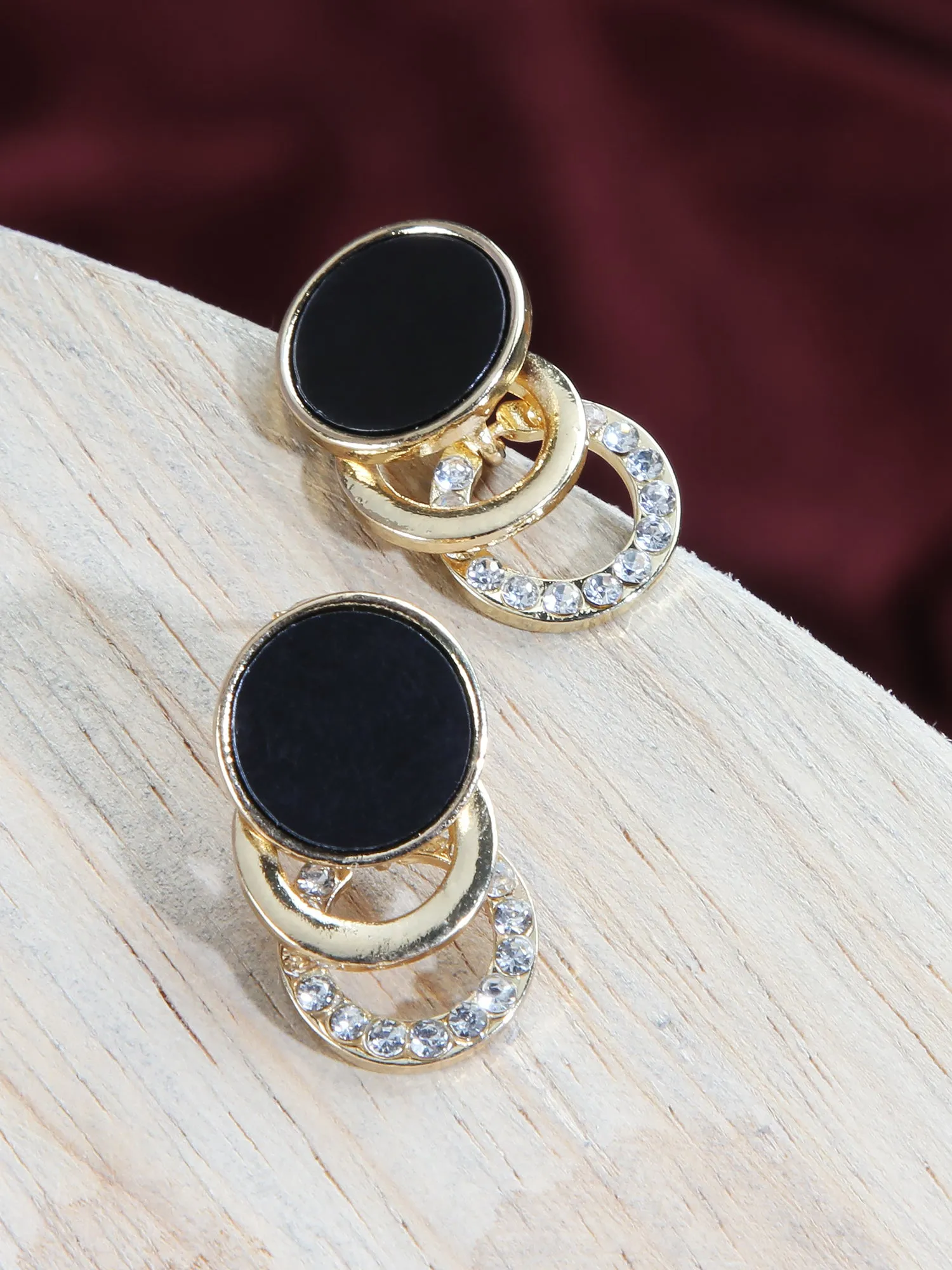 Black Circular Studs