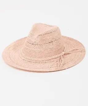 Braided Rope Straw Hat - Pink