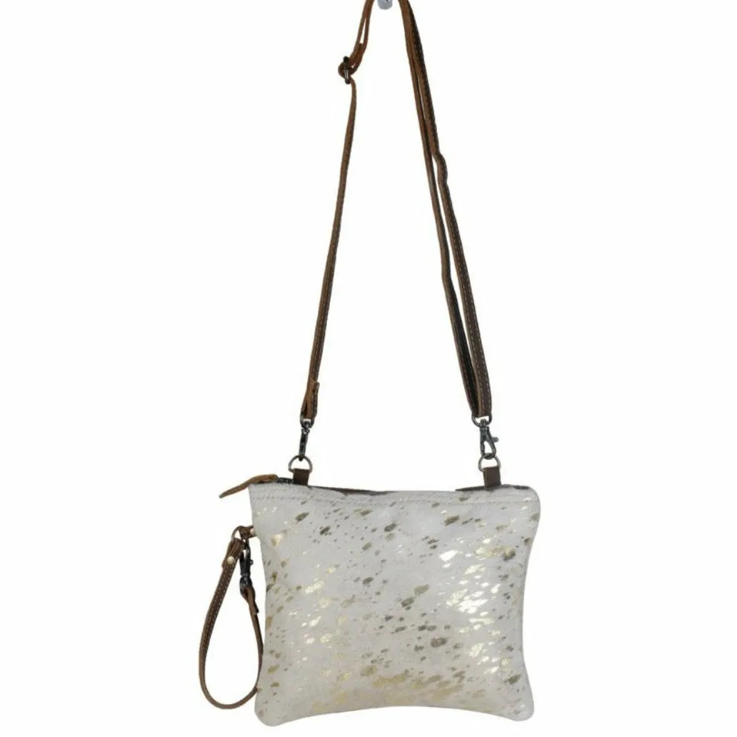 Brio Cream Gold Cowhide Crossbody-SALE