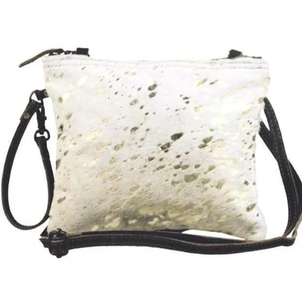 Brio Cream Gold Cowhide Crossbody-SALE