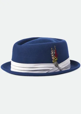 Brixton Stout Pork Pie Hat Navy Bronze