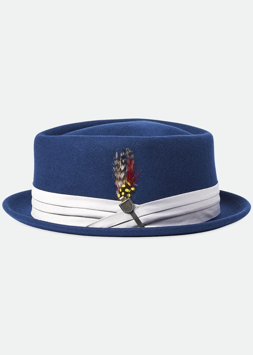 Brixton Stout Pork Pie Hat Navy Bronze