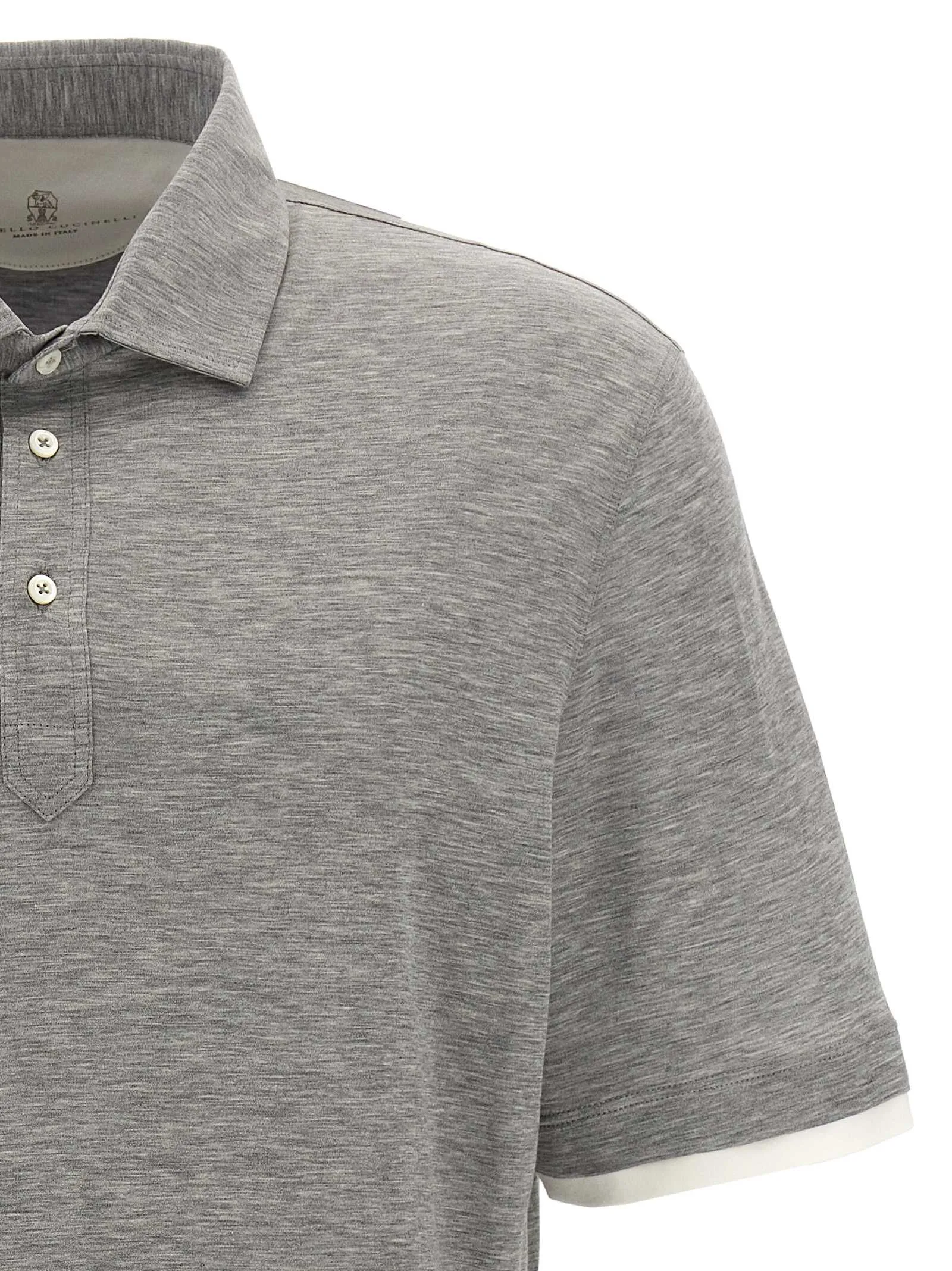 BRUNELLO CUCINELLI  |Brunello Cucinelli Double hem polo shirt