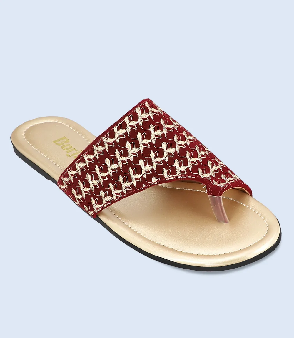 BW9903-MAROON-Women Chappal