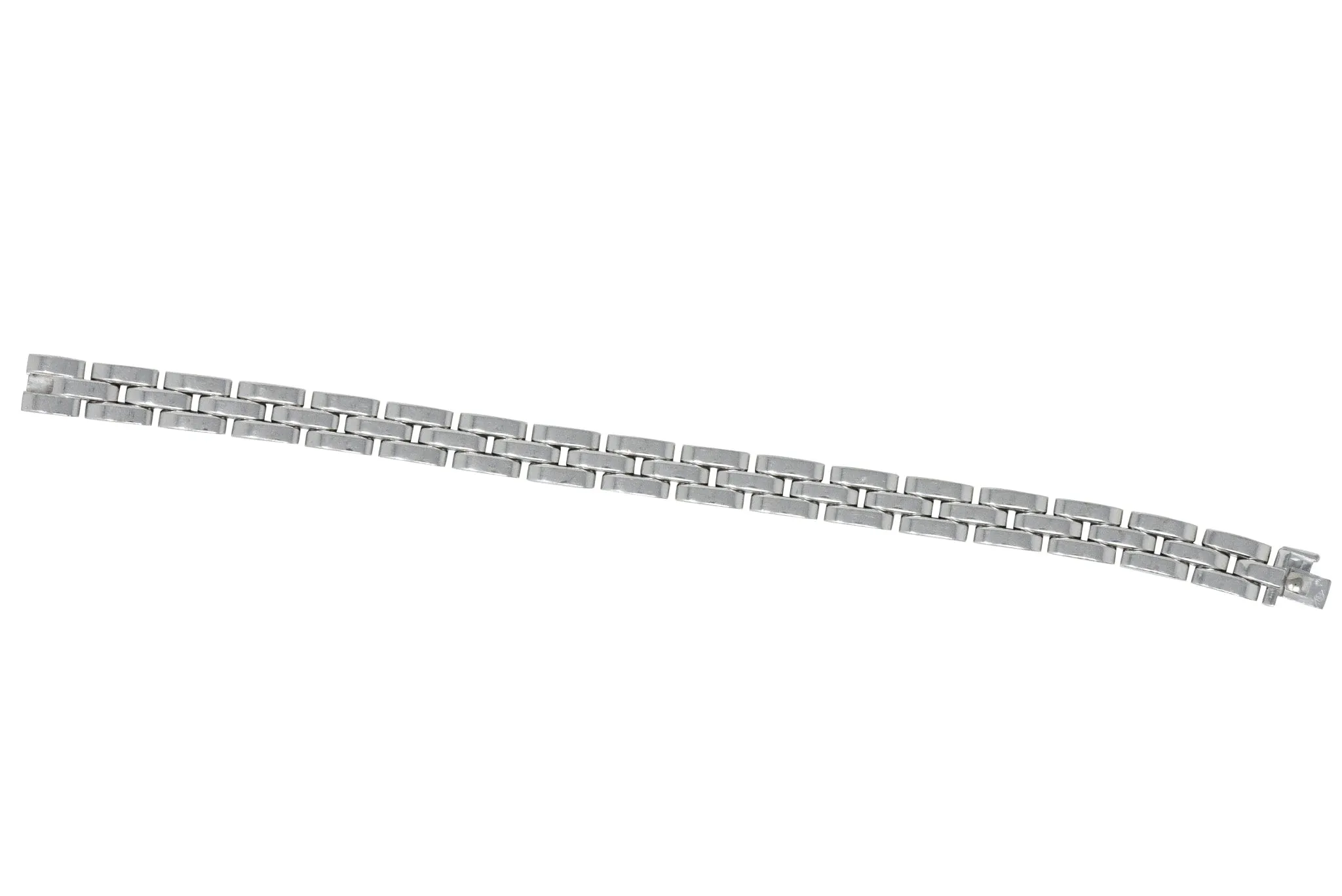 Cartier Maillon Panthere 18 Karat White Gold Unisex Link Bracelet French