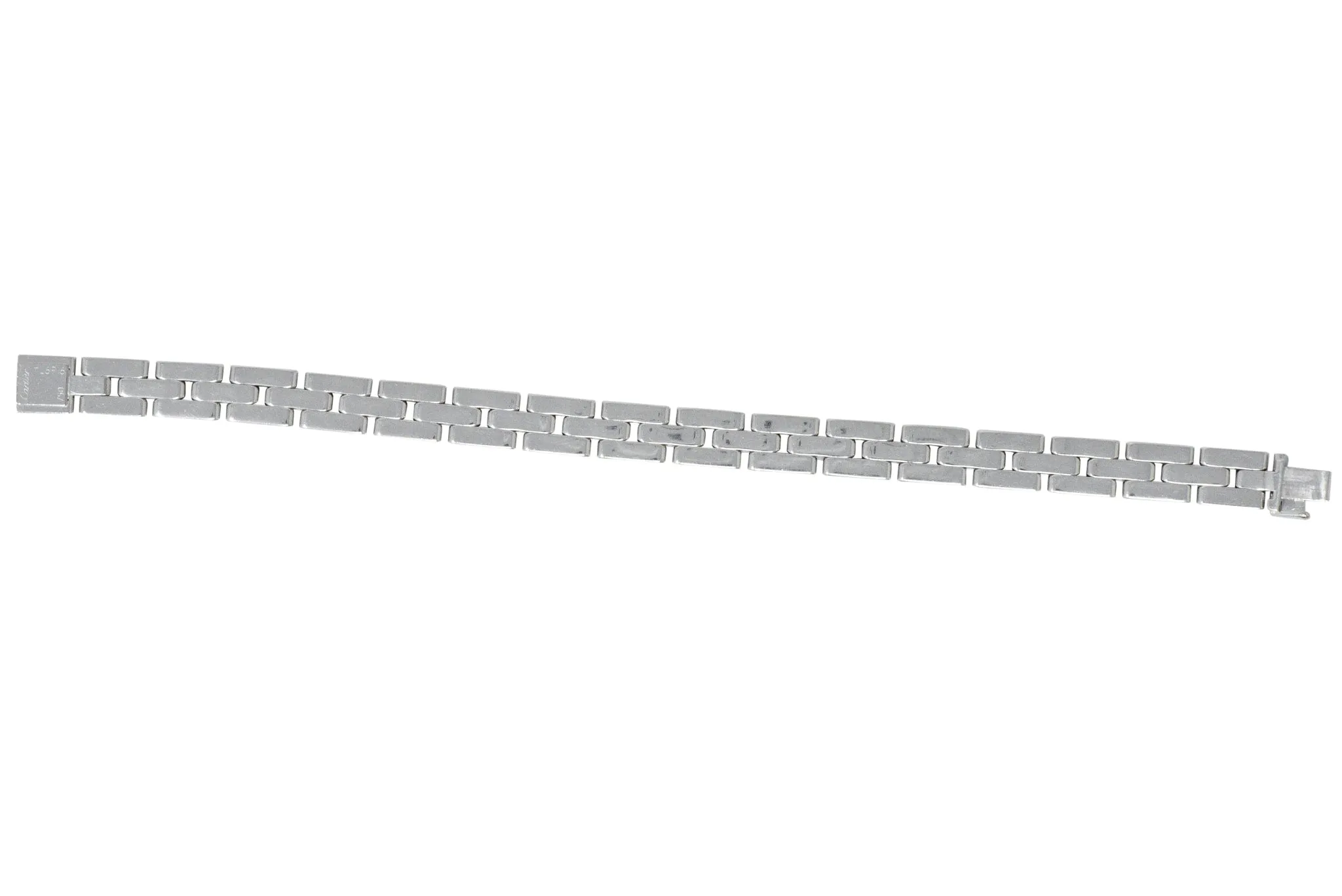 Cartier Maillon Panthere 18 Karat White Gold Unisex Link Bracelet French