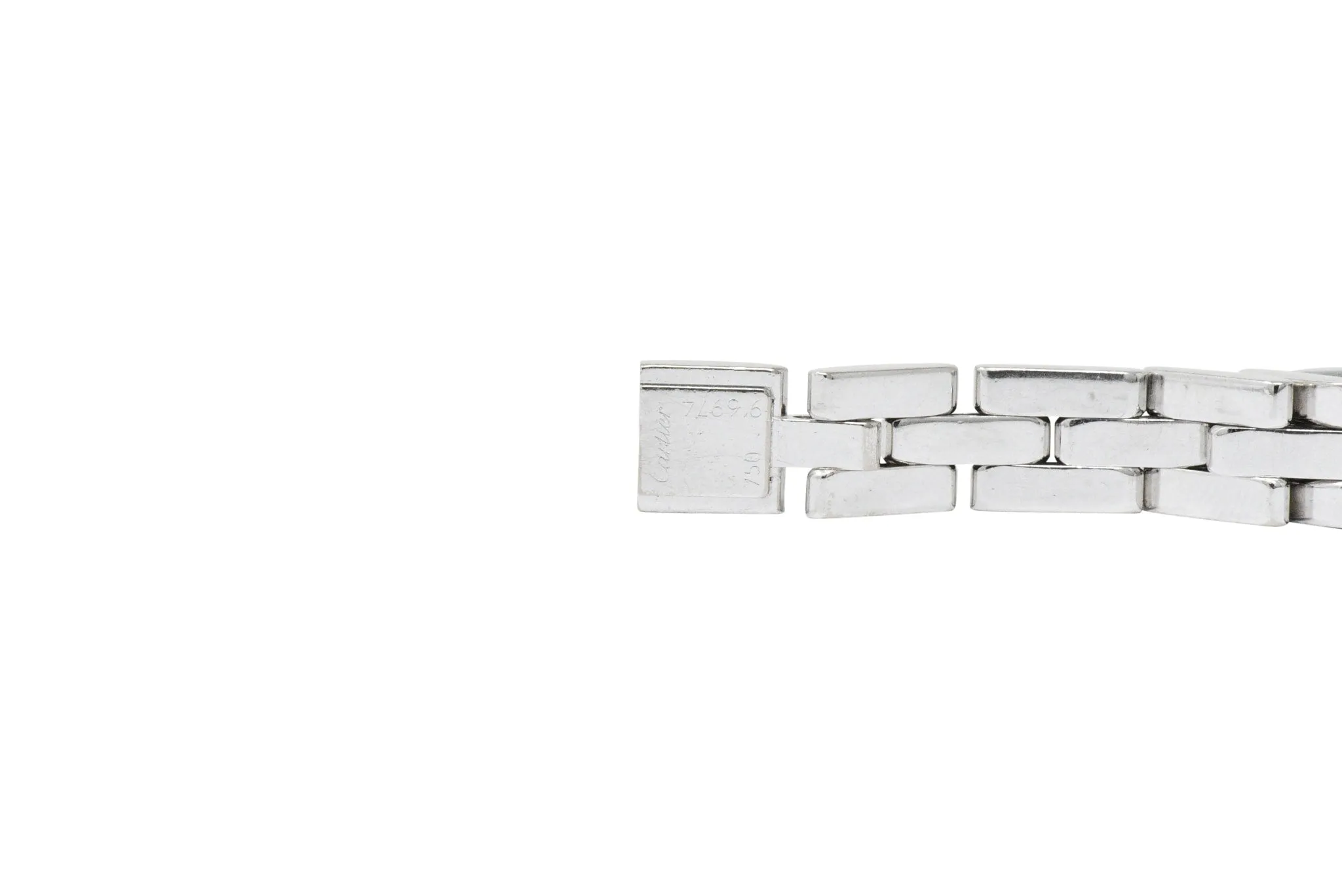 Cartier Maillon Panthere 18 Karat White Gold Unisex Link Bracelet French