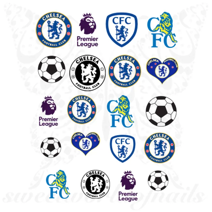 Chelsea F.C. Nail Art Premier League Nail Water Decals