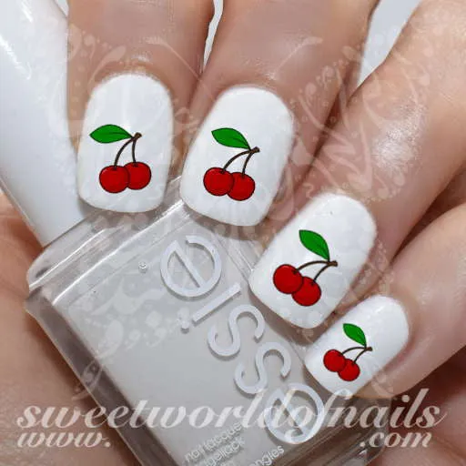 Cherry Nail Art Cherries Nail Water Decals Water Slides