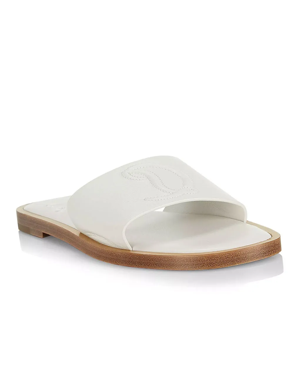 CL Mule Flat in White