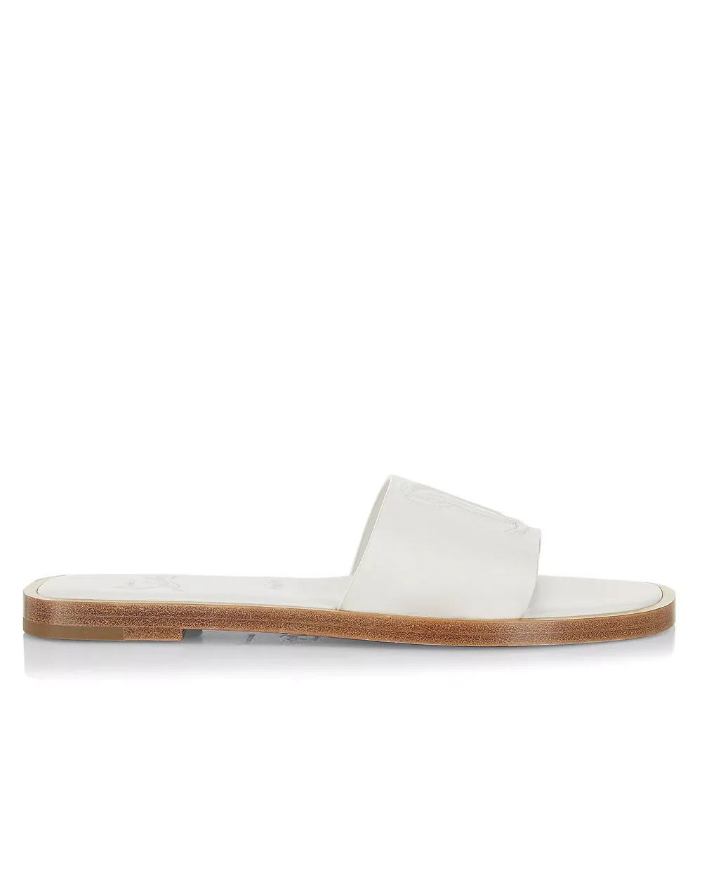 CL Mule Flat in White