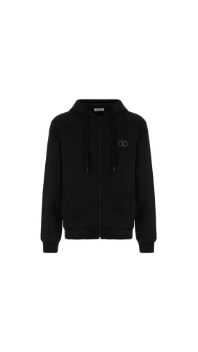 Cotton Blend Sweatshirt - Black