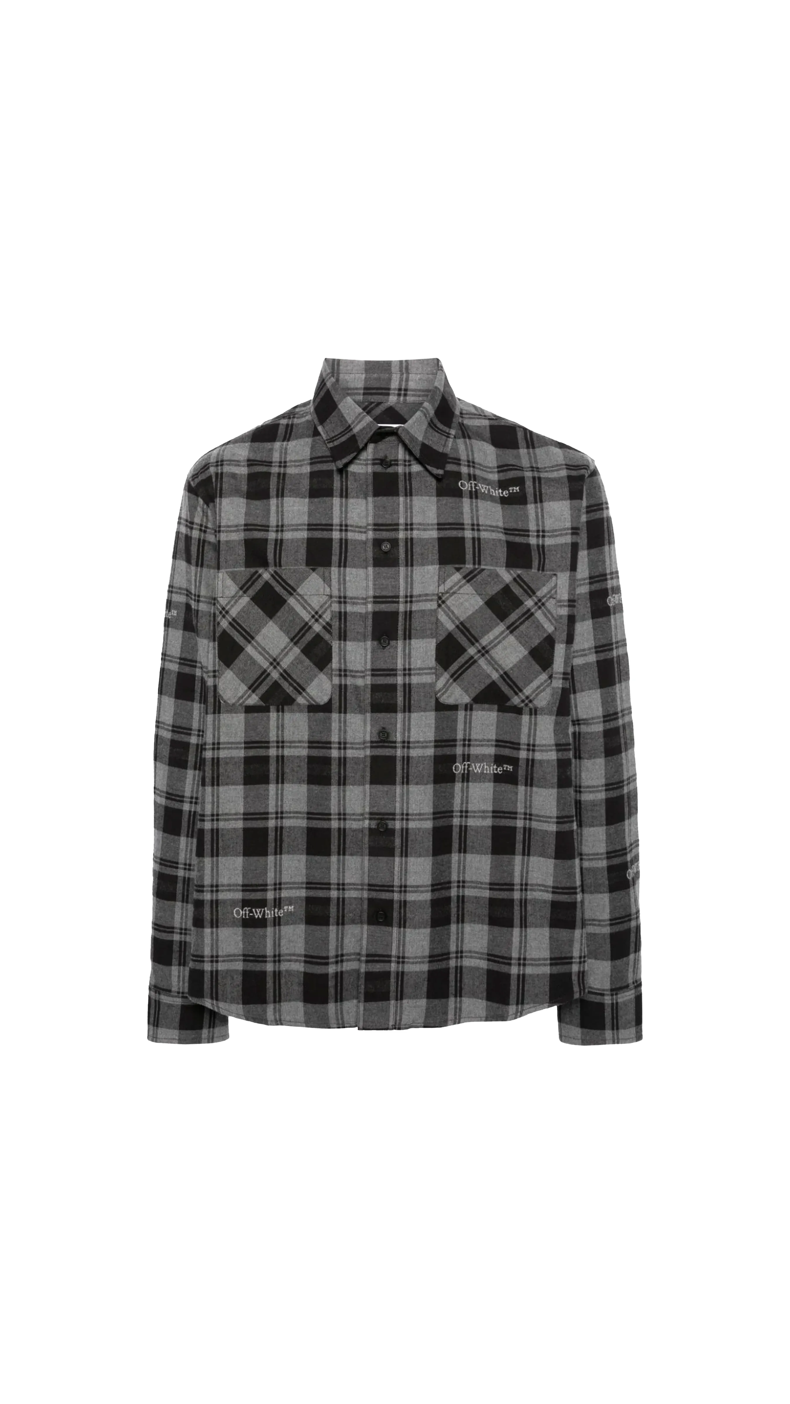 Cotton Check Shirt - Black/Grey