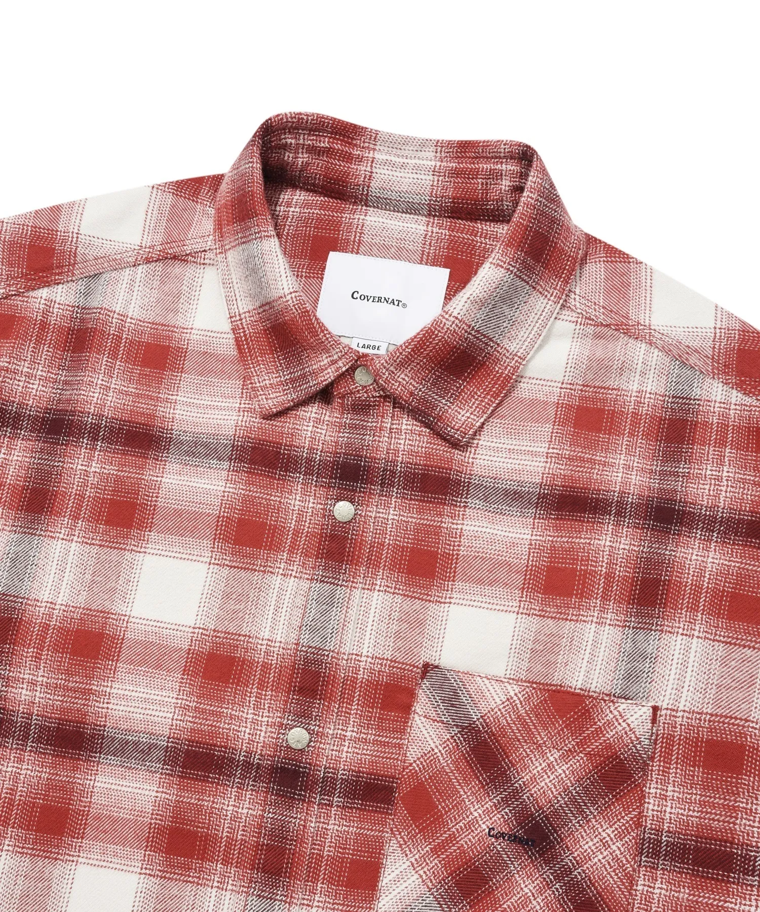 COVERNAT  |[COVERNAT]★PEACH TWILL CHECK SHIRT