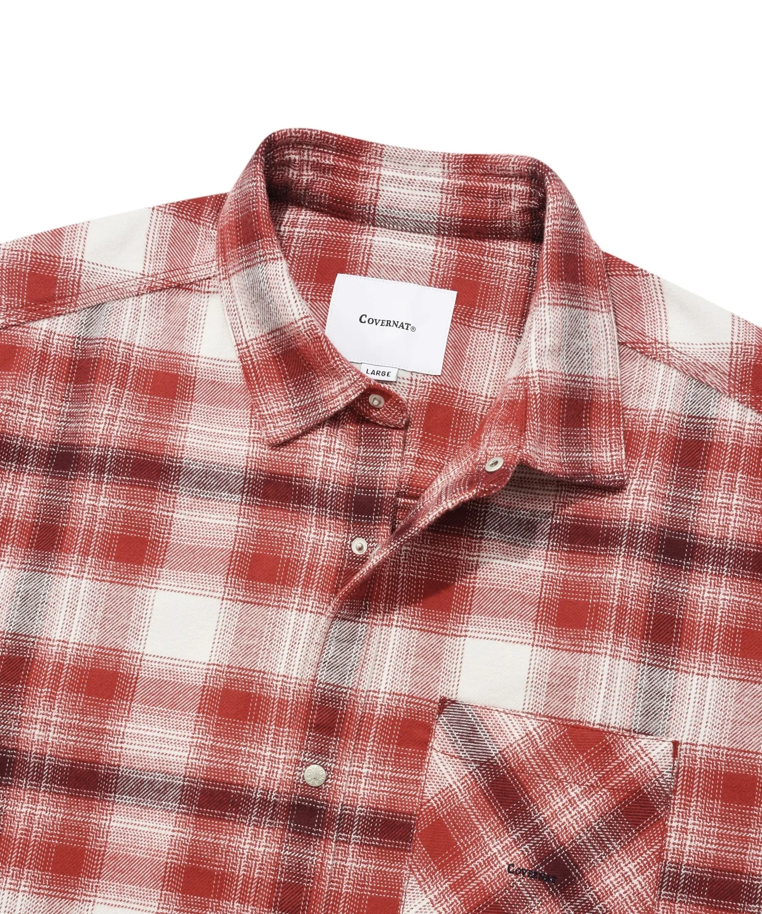 COVERNAT  |[COVERNAT]★PEACH TWILL CHECK SHIRT