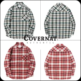 COVERNAT  |[COVERNAT]★PEACH TWILL CHECK SHIRT