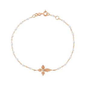 Croix Lumière White Diamond Bracelet, Rose Gold, 6.7