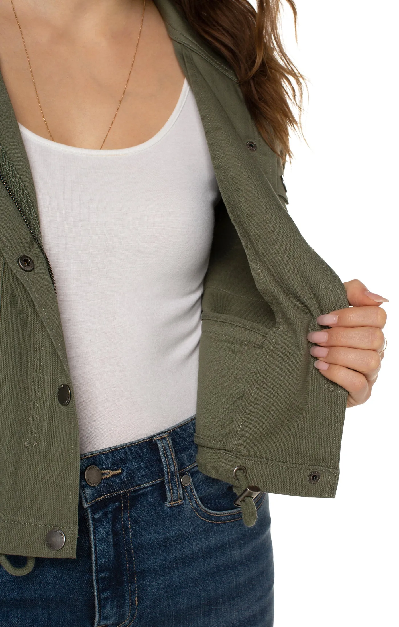 Cropped Cargo Jacket