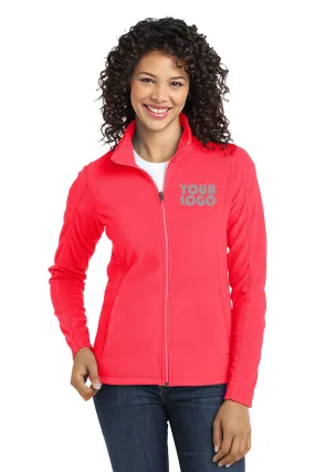 Custom Embroidered Ladies Micro-Fleece Jacket - Lightweight microfleece for everyday wear - Personalized Jacket - 4in by 4in Emb