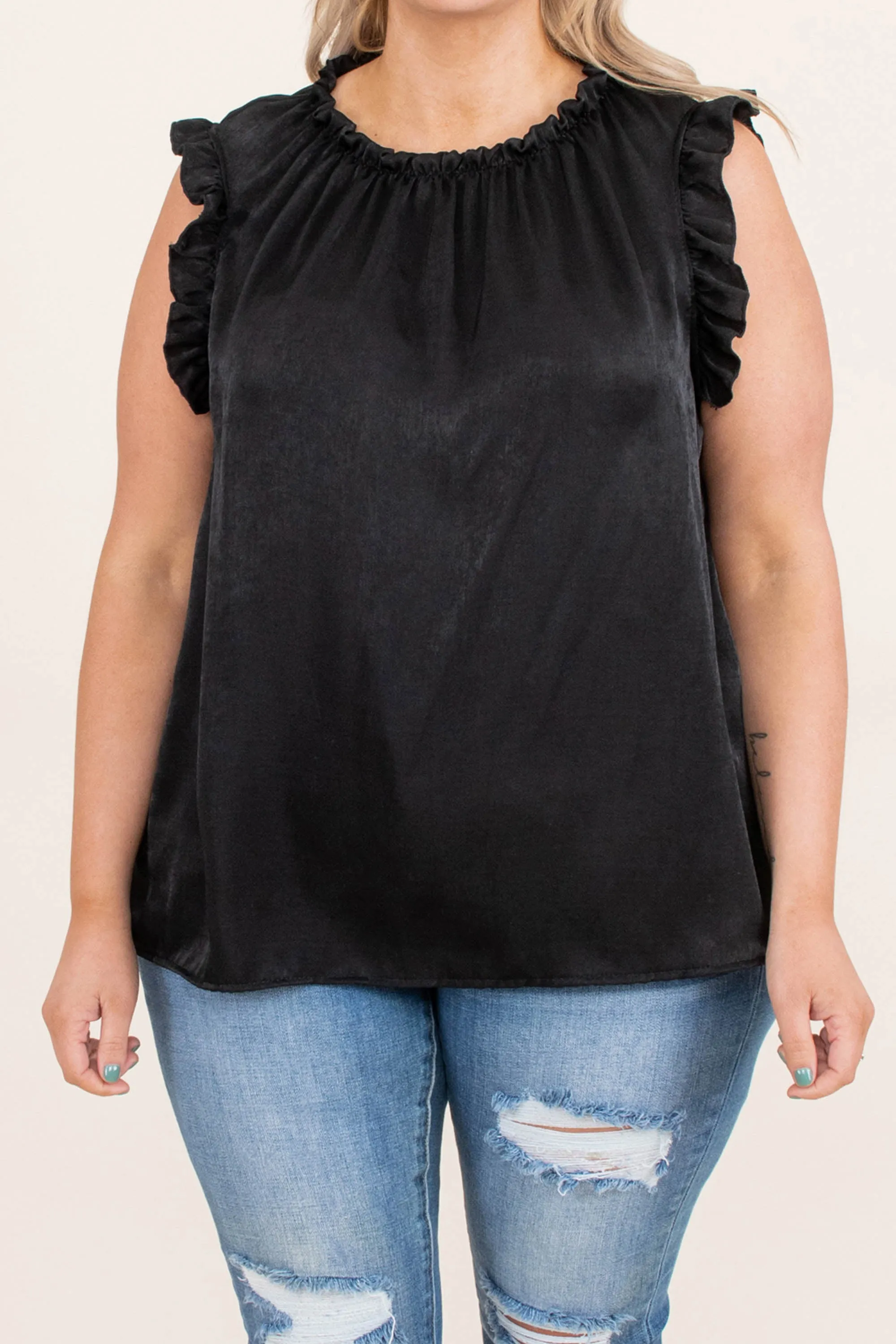 Cute And Casual Top, Black