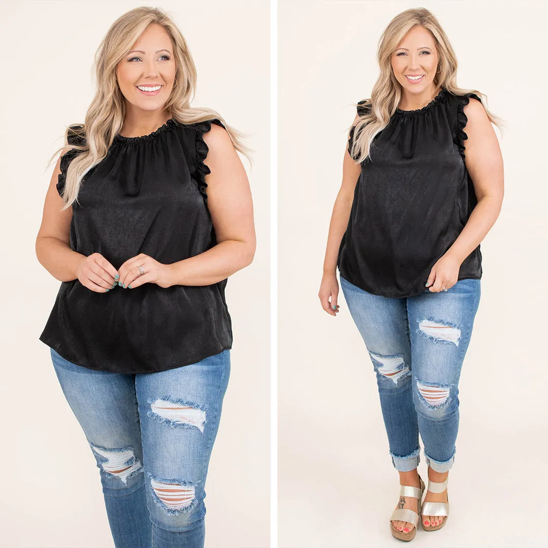 Cute And Casual Top, Black