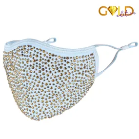 Destiny Gold Crystal Face Mask - Light Blue