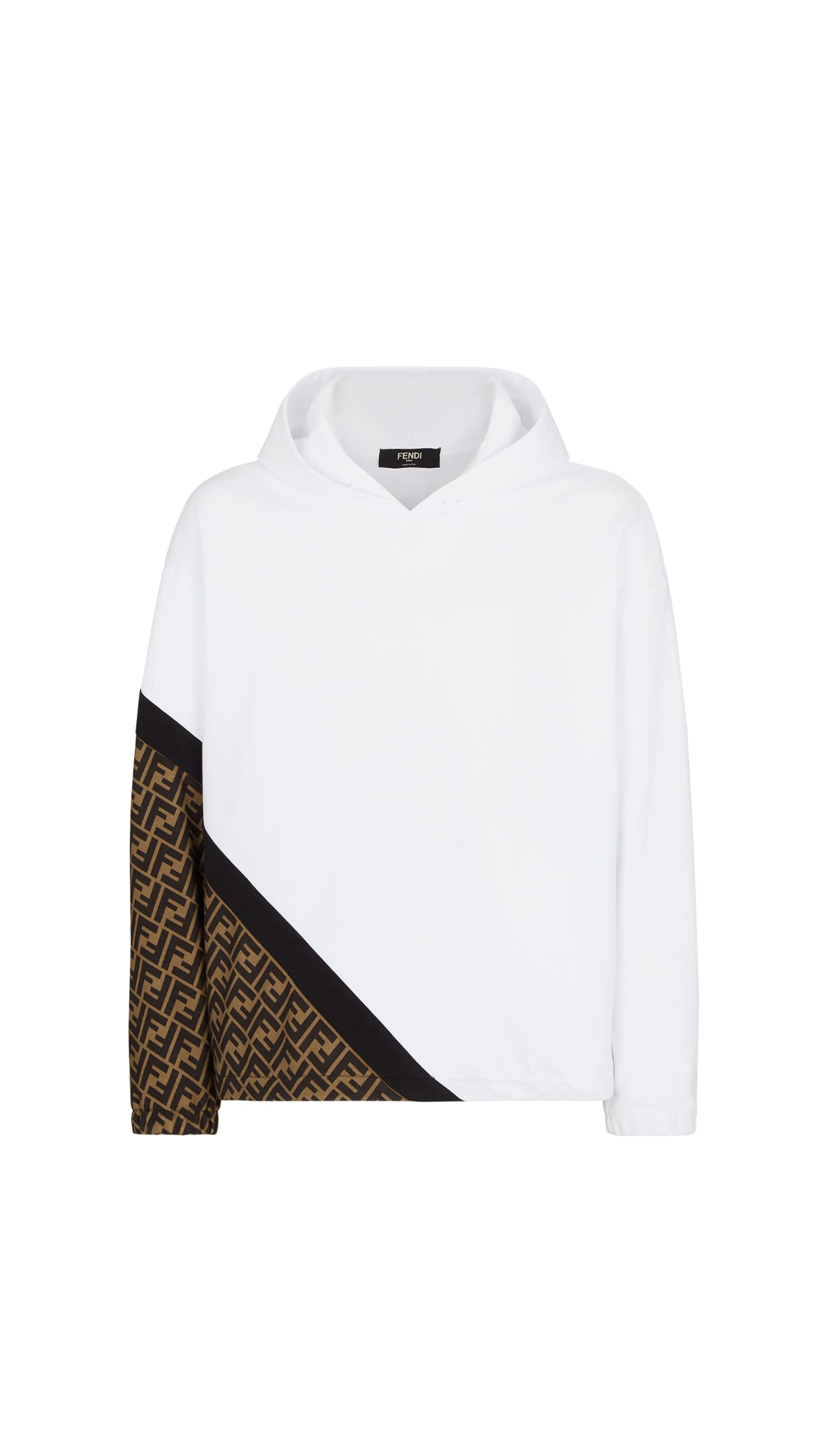 Diagonal FF Sweatshirt - White/Black/Brown