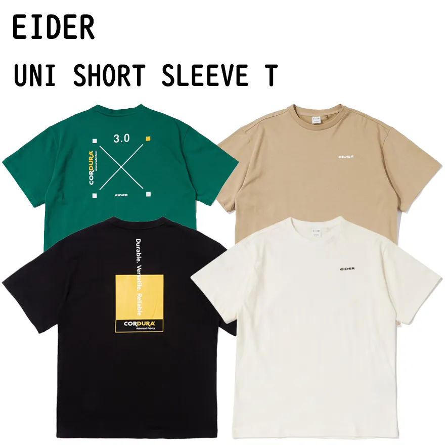 EiDER  |Unisex Nylon Street Style Plain Cotton Short Sleeves Logo