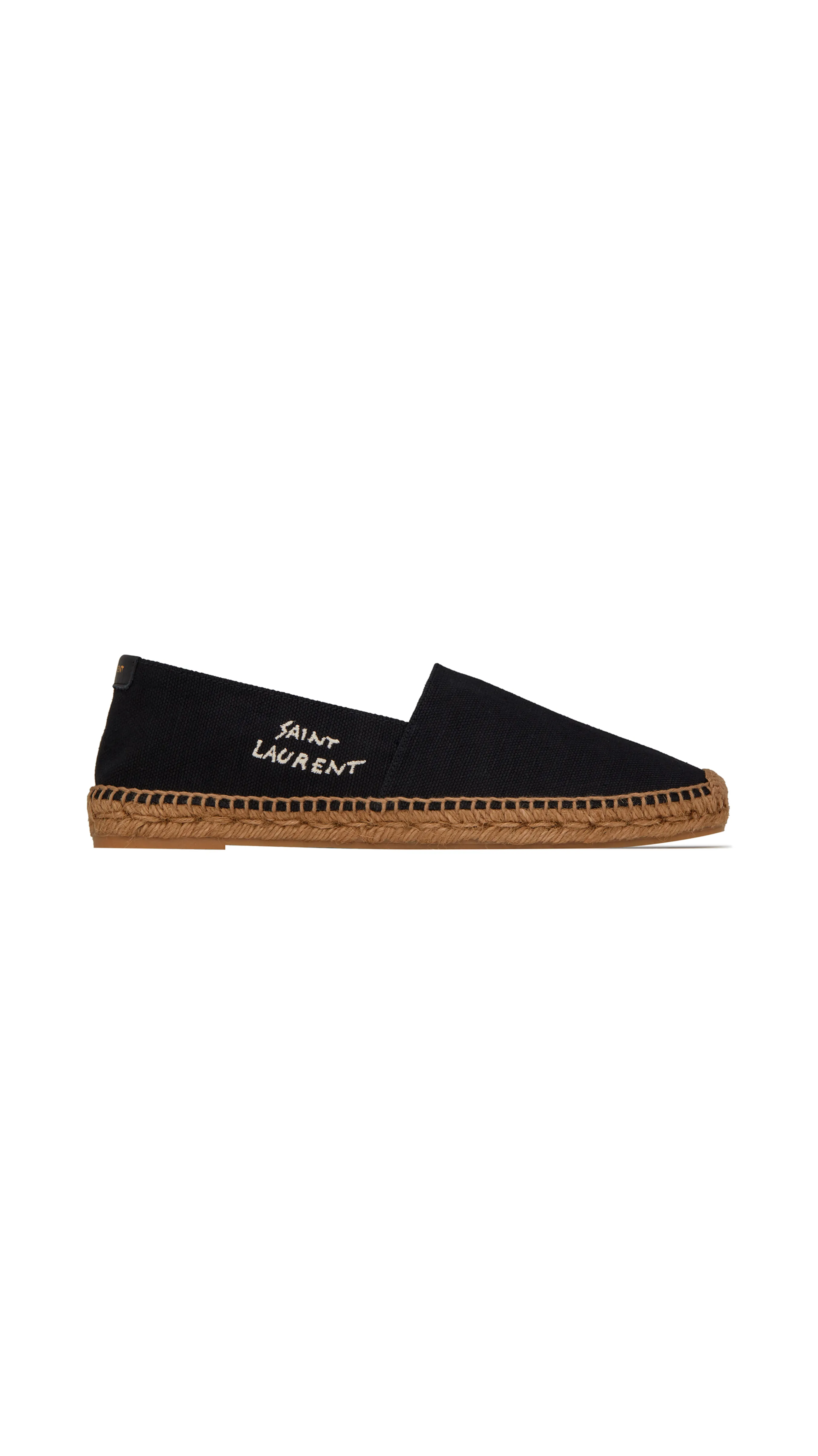 Embroidered Espadrilles in Canvas - Black