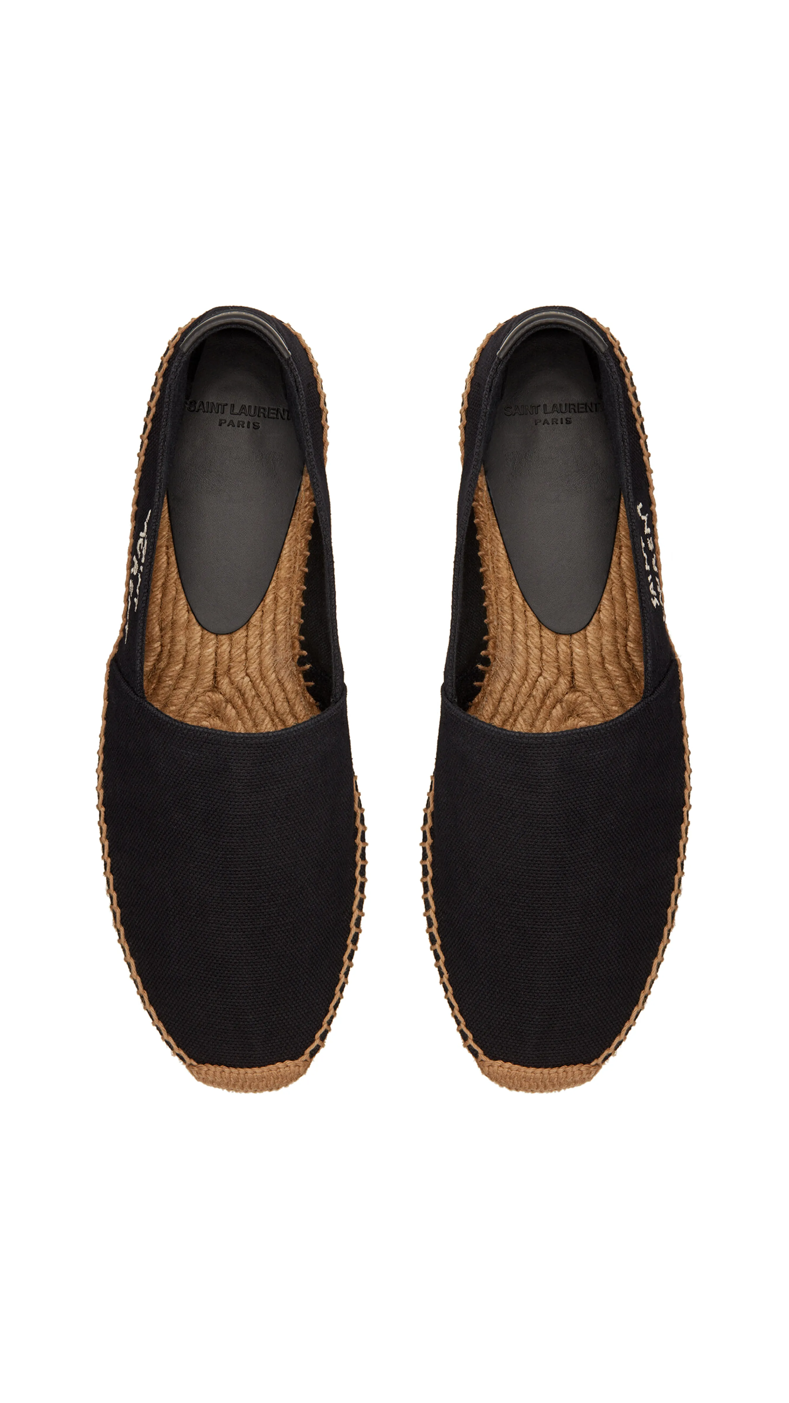 Embroidered Espadrilles in Canvas - Black