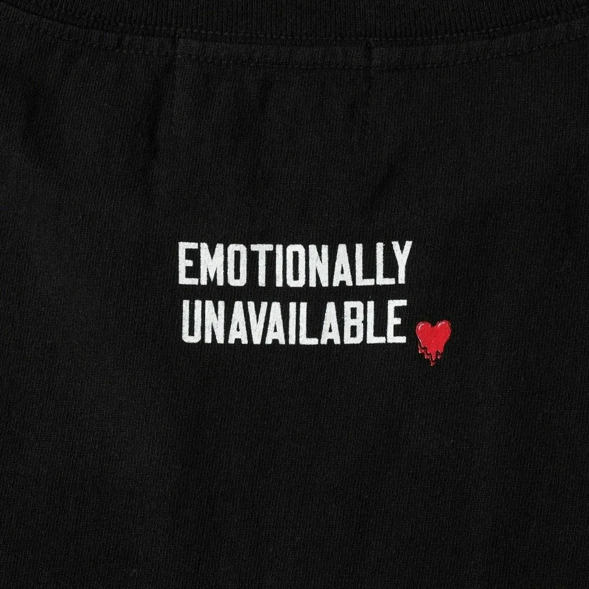 Emotionally Unavailable  |Crew Neck Heart Unisex Street Style Cotton Short Sleeves