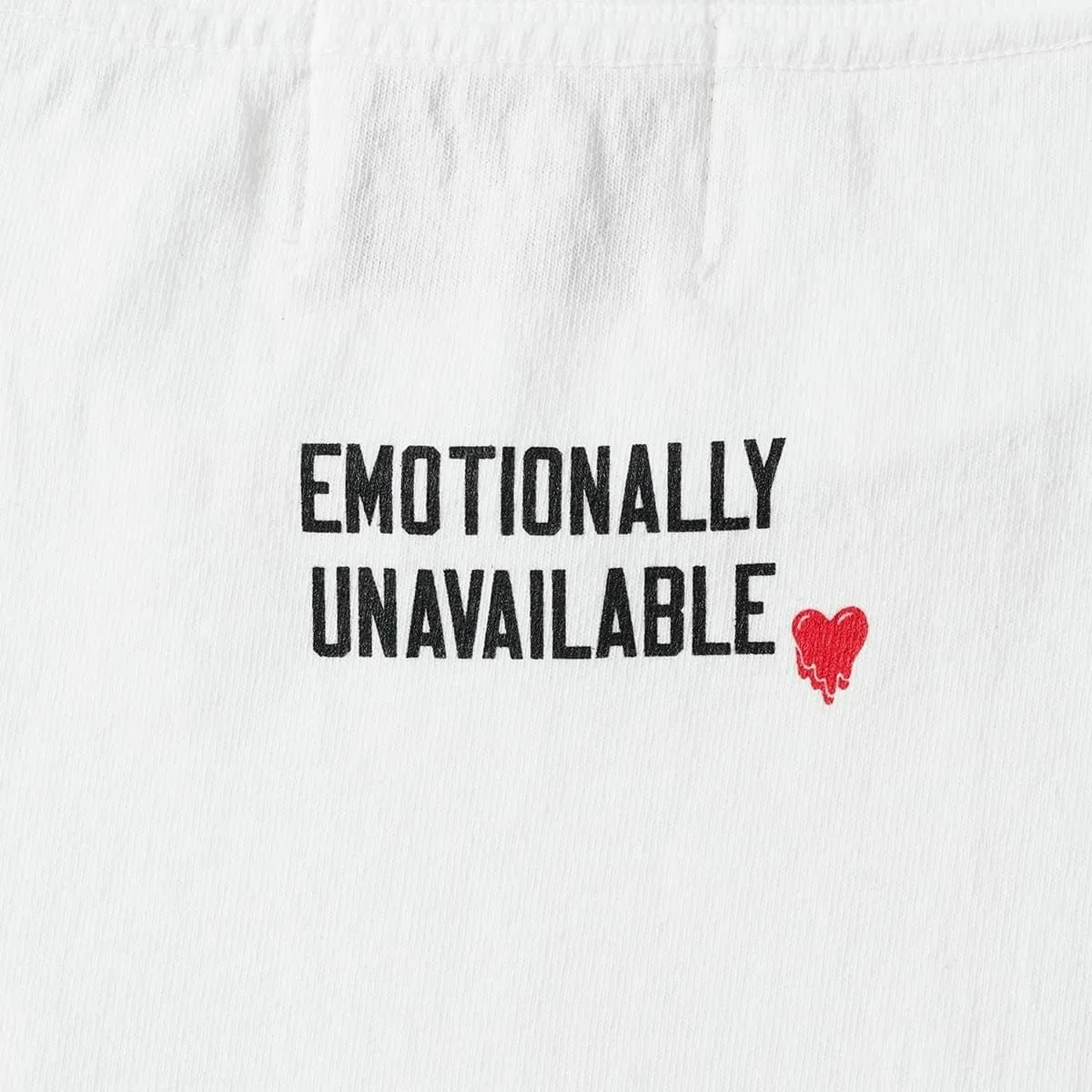 Emotionally Unavailable  |Crew Neck Heart Unisex Street Style Cotton Short Sleeves