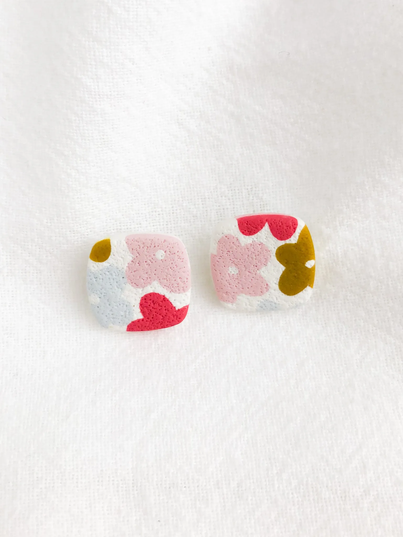 Floral Stud Handmade Earrings