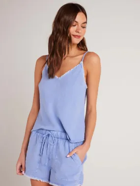 Frayed Cami Top - Peri Blue